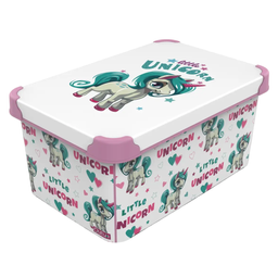 Коробка Qutu Style Box Unicorn, 10 л, 34,5х23х16 см, белый (STYLE BOX с/к UNICORN 10л.)