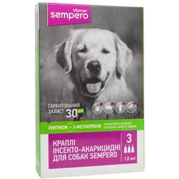 Капли на холку Vitomax Sempero противопаразитарные для собак 25-50 кг, 1 мл, 3 пипетки