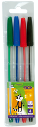 Шариковые ручки ZiBi Kids Line, 4 цвета, 4 шт. (ZB.2010)