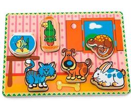 Деревянная рамка-вкладыш Viga Toys Домашние животные (56440)