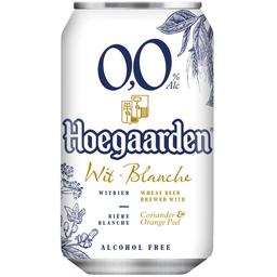 Пиво безалкогольное Hoegaarden White, 0%, ж/б, 0,33 л (593993)
