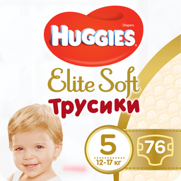 Набір підгузків-трусиків Huggies Elite Soft Pants 5 (12-17 кг), 76 шт. (2 уп. по 38 шт.)
