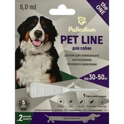 Капли на холку Palladium Pet Line The One от блох, клещей и гельминтов для собак 30 - 50 кг 6 мл