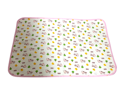 Многоразовая пеленка Курносики Коровки, непромокаемая, 70х50 см, розовый с белым (7140 рож)