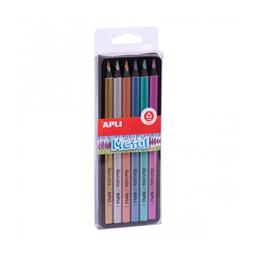 Набір олівців Apli Kids Металік, 6 кольорів, 6 шт. (18061)