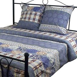 Комплект постельного белья Руно 40-0595 Blue, бязь набивная, евростандарт (845.114Г_40-0595 Blue)