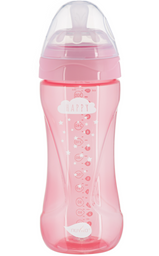 Бутылочка для кормления Nuvita Mimic Cool, антиколиковая, 330 мл, розовый (NV6052PINK)