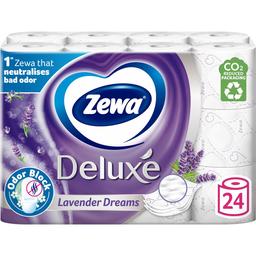 Туалетний папір Zewa Deluxe Лаванда, тришаровий, 24 рулони