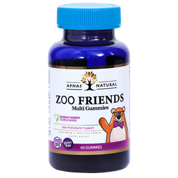 Дитяча харчова добавка Apnas Natural Zoo Friends Children's Multivitamin Gummies, 60 таблеток (1999581)