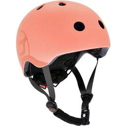 Шлем защитный детский Scoot and Ride с фонариком 51-53 см персиковый (SR-190605-PEACH)