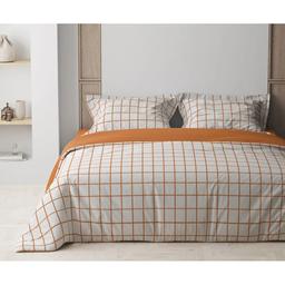 Комплект постельного белья ТЕП Happy Sleep Terracotta Check полуторный терракотовый с белым (2-03794_25229)