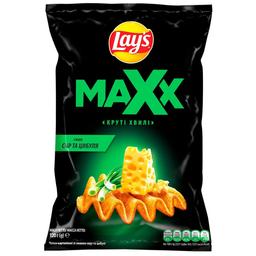 Чипси Lay's Мaxx зі смаком сиру та цибулі 120 г (687456)