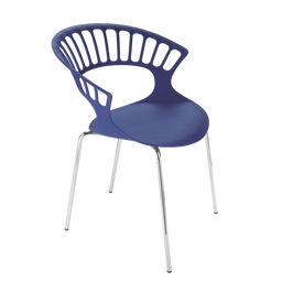 Кресло Papatya Tiara, база хром, пурпурный (282284)