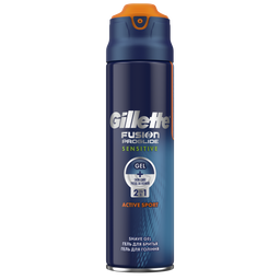 Гель для бритья Gillette Fusion ProGlide Sensitive Active Sport, 170 мл