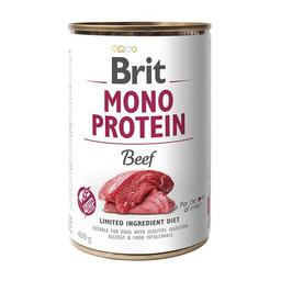 Монопротеиновый влажный корм для собак с чувствительным пищеварением Brit Mono Protein Beef, с говядиной, 400 г