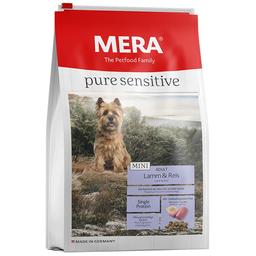 Сухий корм для дорослих собак маленьких порід Mera Pure Sensitive Mini, з ягням і рисом, 4 кг (57534)