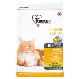 Сухой корм для пожилых или малоактивных кошек 1st Choice Senior Mature Less Aktiv, с курицей и рисом, 5.44 кг