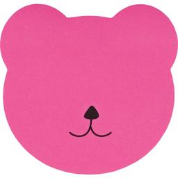 Блок паперу з клейким шаром Axent Bear 70х70 мм 50 аркушів, рожевий (2444-01-A)