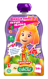 Пюре Маленькое счастье Фіксікі Pouch Груша-яблуко, 210 г