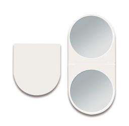 Зеркало карманное Titania двустороннее 14x6 см белое (1545 L бел)