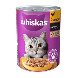 Вологий корм для котів Whiskas, курка, 400 г