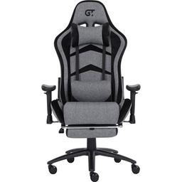 Геймерское кресло GT Racer серое с черным (X-2534-F Fabric Gray/Black Suede)