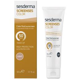 Солнцезащитный тональный флюид Sesderma Screenses Color Facial Fluid SPF50 Light, 50 мл