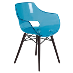 Кресло Papatya Opal-Wox, бук венге, голубой (4820150080129)