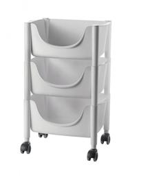 Полка пластиковая Guzzini Kitchen Active Design, на колесах, 69х44,5х30,5 см, серый (22650533)
