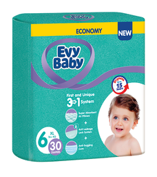 Подгузники Evy Baby 6 (16+ кг), 30 шт.