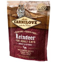 Сухий корм для активних котів Carnilove Cat Raindeer Energy&Outdoor, з північним оленем, 400 г