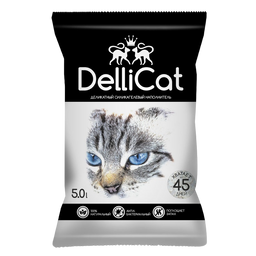 Силикагелевый наполнитель для кошачьего туалета DelliCat Black, 5 л (SGL023)