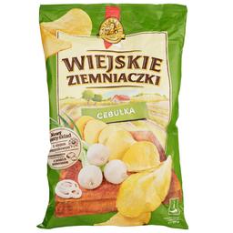 Чипси Wiejskie Ziemniaczki зі смаком зеленої цибулі 130 г
