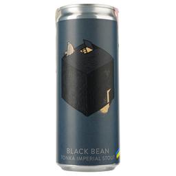 Пиво Varvar Black Bean, темное, нефильтрованное, 11%, ж/б, 0,33 л (840485)