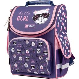 Рюкзак шкільний каркасний Smart PG-11 Hello, girl, фіолетовий (558996)