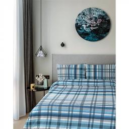Комплект постельного белья Iris Home Ranforce Rony, ранфорс, евростандарт, синий (svt-2000022284592)