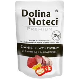 Вологий корм для собак Dolina Noteci Premium Danie, яловичина з паприкою та локшиною, 100 гр