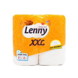 Бумажные полотенца Lenny XXL, двухслойные, 2 рулона