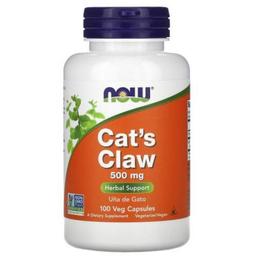Кошачий коготь Now Cat's Claw 500 мг 100 капсул