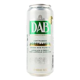 Пиво DAB Hoppy Lager светлое, 5%, ж/б, 0.5 л