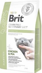 Сухой лечебный корм для кошек с сахарным диабетом Brit GF Veterinary Diets Cat Diabets, 2 кг