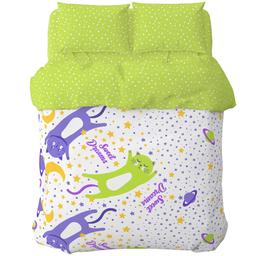 Комплект постельного белья Home Line Котики, бязь, 215х143 см, разноцветный (62242)
