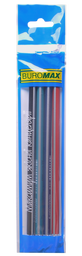 Олівець графітової Buromax трикутний, з гумкою, блістер, НВ, 4 шт. (BM.8510-4)