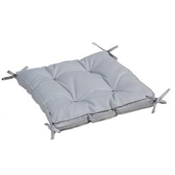 Подушка на стул Iris Home Optima с завязками, 40х40х5 см, серый (svt-2000022284332)