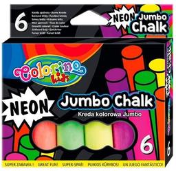 Цветные мелки Colorino Jumbo, неоновые, 6 цветов (92081PTR)