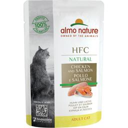 Влажный корм для кошек Almo Nature HFC Cat Natural курица и лосось, 55 г