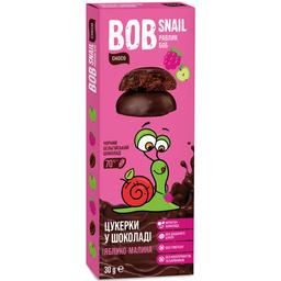 Яблучно-малинові цукерки Bob Snail у чорному шоколаді 30 г
