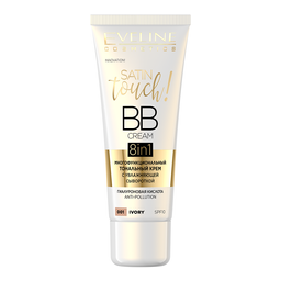 Багатофункціональний тональний крем Eveline Satin Touch BB Cream 8 в 1, зі зволожуючою сироваткою, SPF 10, відтінок 001 (Ivory), 30 мл (A30STBB01)