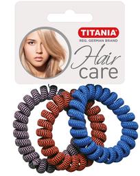 Набір резинок для волосся Titania Аnti Ziep покритих тканиною, 4 см, 3 шт. (7924)