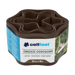 Стрічка газонна Cellfast, бордюрна, хвиляста, 10 см x 9 м, коричнева (30-011H)